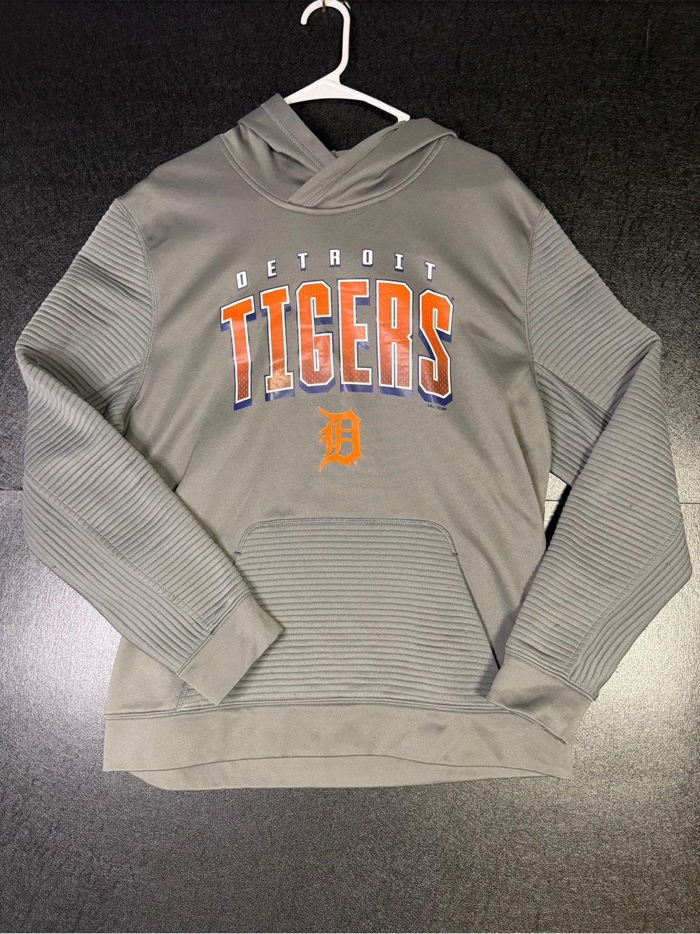 MLB Detroit Tigers Gray Hoodie with Orange & Navy Logo